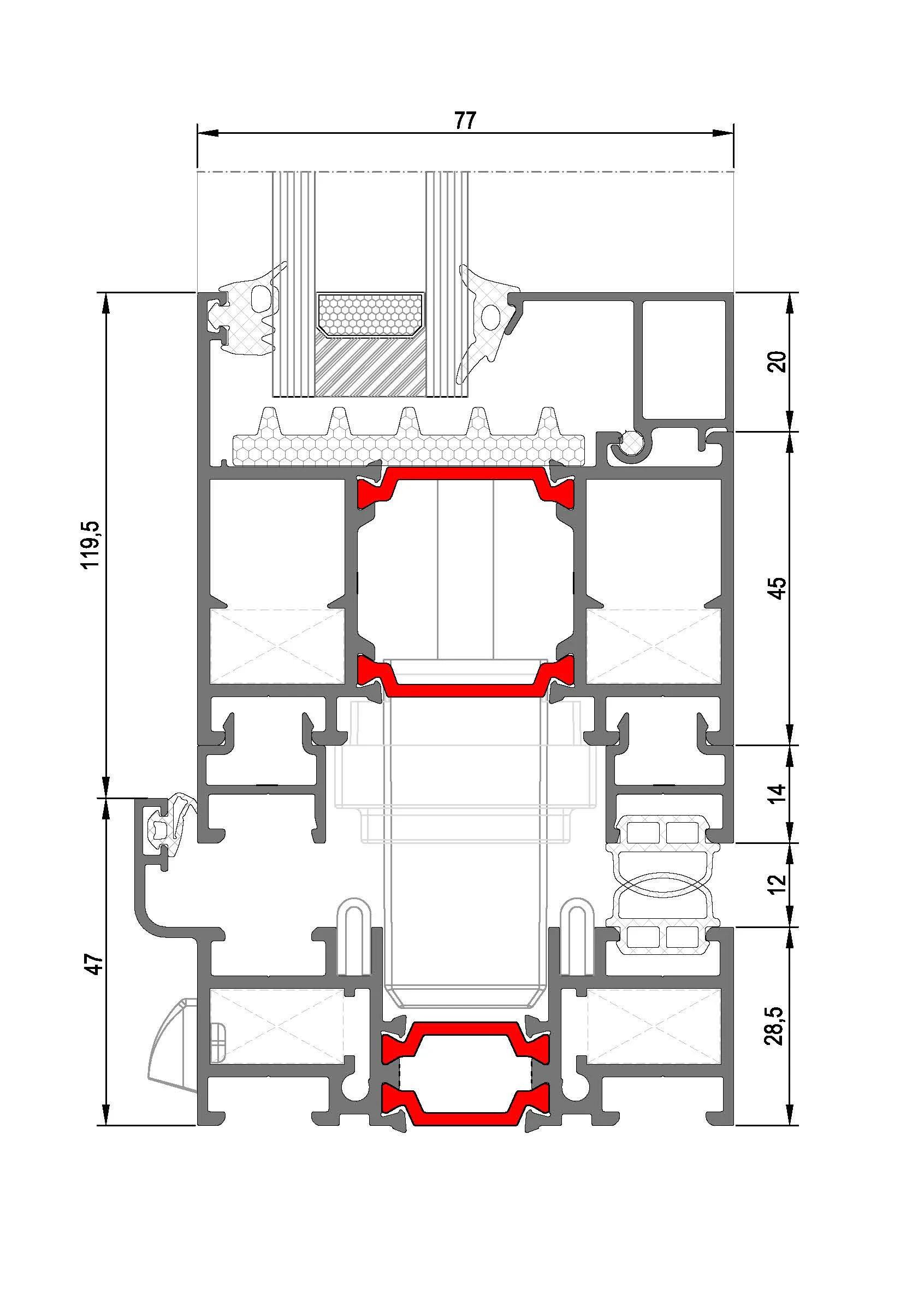 REFD77 Katlanır Kapı Sistemi — 2