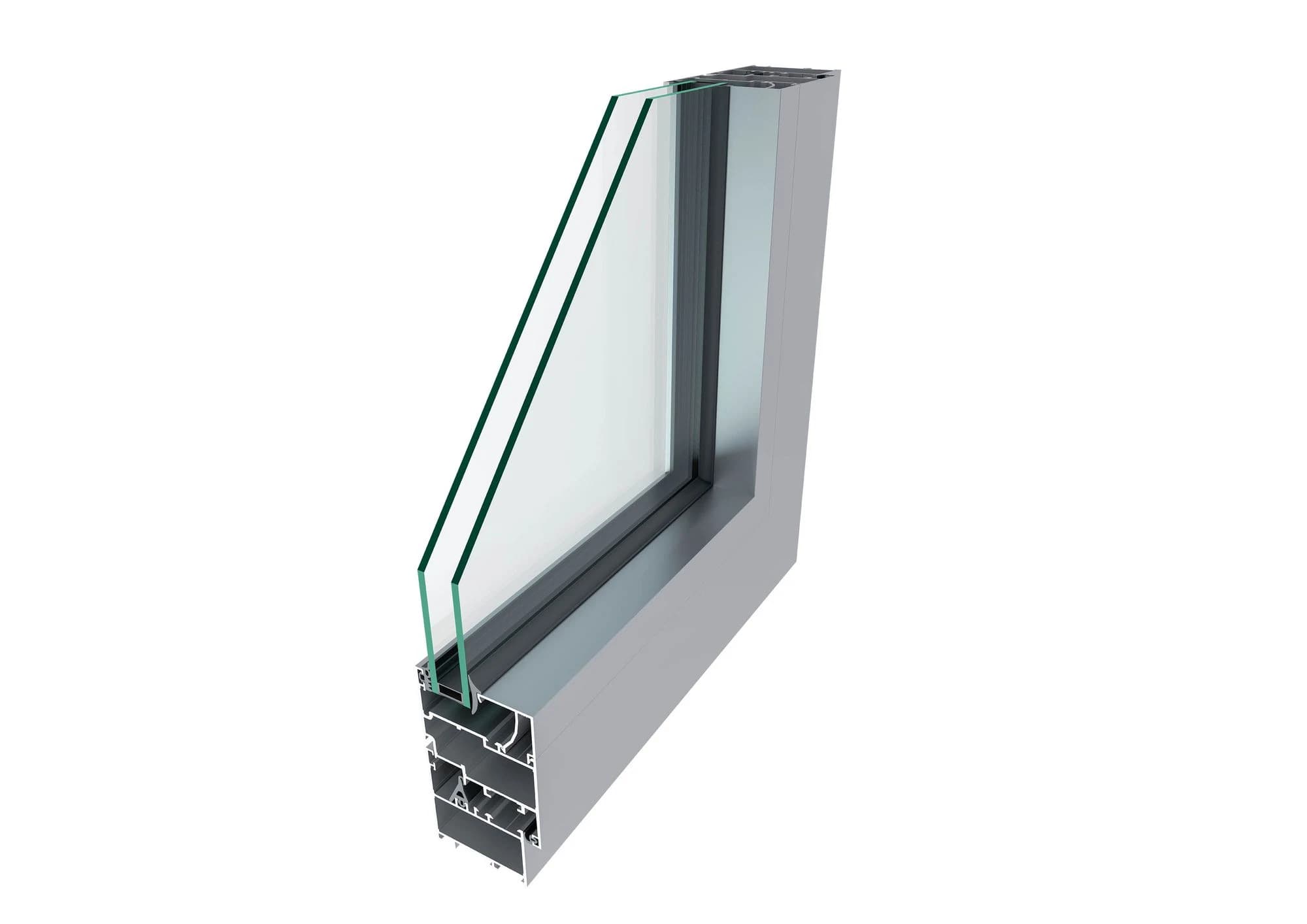 RW56 Düz ve Oval Hatlı Yalıtımsız Alüminyum Kapı ve Pencere Sistemi — 1