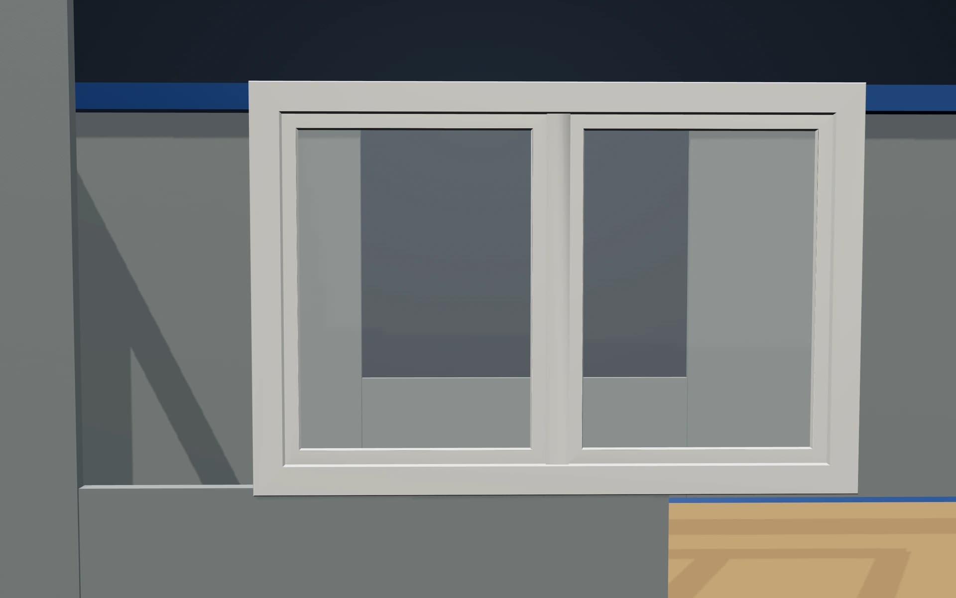 Ünite panel kenarına sürgülenir