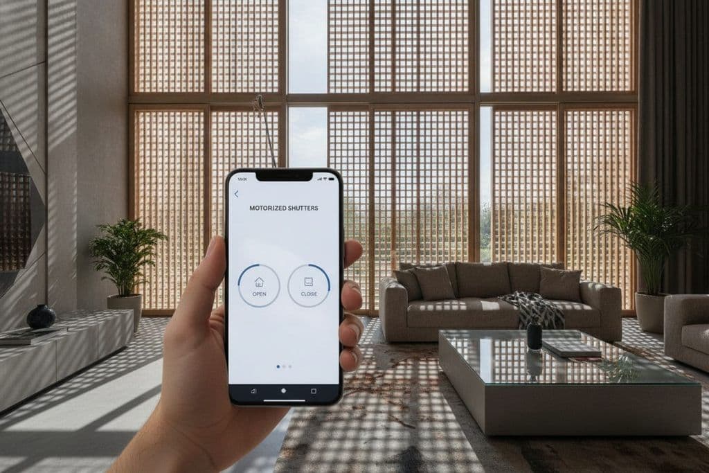 Akıllı telefon uygulamasıyla motorlu panjurların kontrol edilmesi